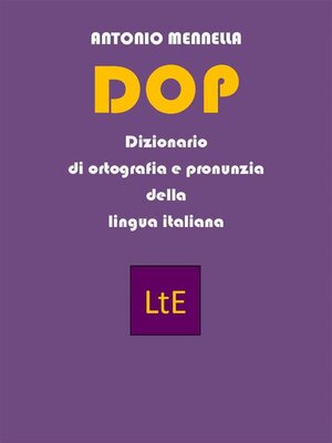 cover image of DOP Dizionario di ortografia e pronunzia della lingua italiana
